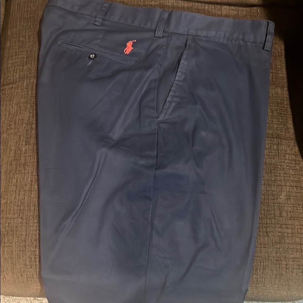 Polo by Ralph Lauren Dark Blue Cotton Pants Slightly worn minor marks on bottom